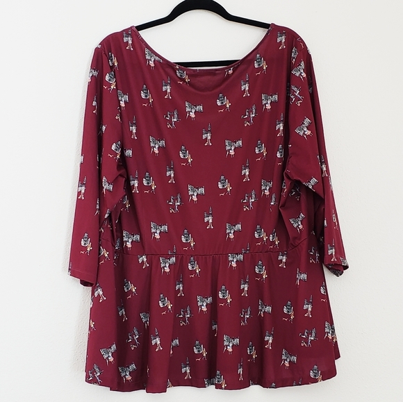 Isabel & Alice Scoop Neck Blouse size 3x - Picture 2 of 5